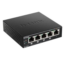 Коммутатор D-Link Неуправляемый PoE-коммутатор, 5x100Base-TX (4x100Base-TX PoE), PoE-бюджет 60 Вт, корпус металл