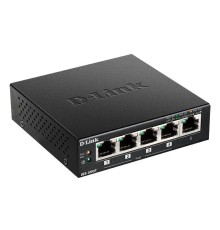 Коммутатор D-Link Неуправляемый PoE-коммутатор, 5x100Base-TX (4x100Base-TX PoE), PoE-бюджет 60 Вт, корпус металл