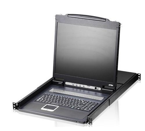 8-портовый KVM-переключатель с ЖК-дисплеем  19'' Slideaway/ SINGLE RAIL 8P PS/2-USB LCDKVM 19INCH