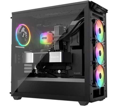 Водяное охлаждение для процессора/ Water Cooling System be quiet! LIGHT LOOP 360mm (250W, 360mm, Black, ARGB/ Fans: 3x120mm, 61.8CFM, 36.8dBA, 2100RPM/ Pump 2900RPM, Rad thickness 27mm/ S: 1851, 1700, 1200, 115X, AM5, AM4)