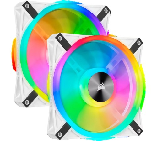 Кулер для корпуса/ Case Cooler Corsair iCUE QL140 RGB 140mm (140x140x25mm, 4-pin PWM, RGB, 50.2CFM, 26dBA, 1250RPM, White, 2pcs) Кулер для корпуса/ Case Cooler Corsair iCUE QL140 RGB 140mm (140x140x25mm, 4-pin PWM, RGB, 50.2CFM, 26dBA, 1250RPM, White, 2pcs)