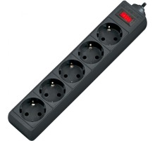 Сетевой фильтр Defender ES 5 5 м, черный, 5 розеток/ Surge Protector Defender ES 5 5m, black, 5 outlets