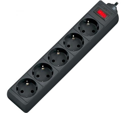 Сетевой фильтр Defender ES 5 5 м, черный, 5 розеток/ Surge Protector Defender ES 5 5m, black, 5 outlets Сетевой фильтр Defender ES 5 5 м, черный, 5 розеток/ Surge Protector Defender ES 5 5m, black, 5 outlets