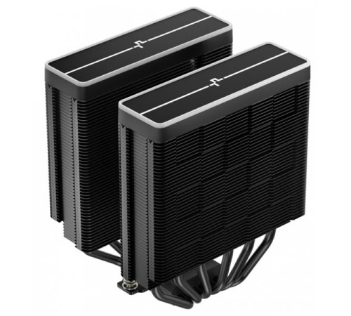 Кулер для процессора DEEPCOOL AG620 BK ARGB V2 LGA20XX/1700/1200/115X/AM5/AM4 (9шт/кор, TDP 260W, PWM, ARGB DUAL Fan 120mm, 6 тепл. трубок, черный) RET (R-AG620-BKAMMN-GJD)