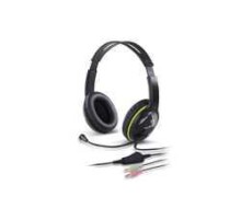 Гарнитура Genius HS-400A, 2х mini jack 3.5mm, полноразмерные наушники, регулятор громкости на проводе, длина провода 1,8м (Мятая упаковка)