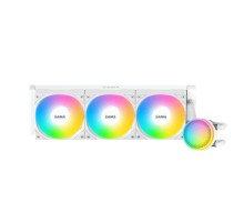 Водяное охлаждение для процессора/ Water Cooling System SAMA L60 White (360mm, White, ARGB/ Fans: 3x120mm, 82.79CFM, 29dBA, 2000RPM/ Pump height 52mm, 29dBA, 2500RPM, Rad thickness 27mm/ S: 1851, 1700, 1200, 20XX, 115X, AM5, AM4)