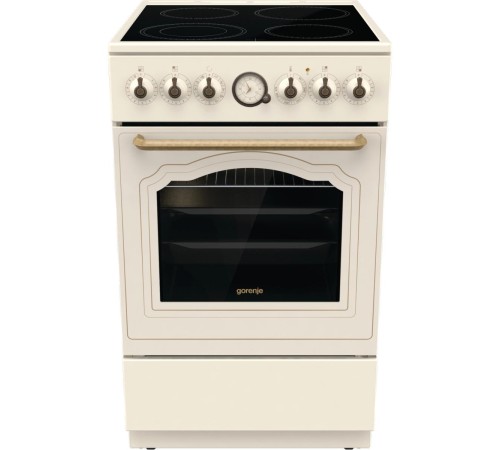 Плита GORENJE/ Тип плиты: электрическая, Тип варочной поверхности: стеклокерамическая, Цвет: бежевый, Гриль: Есть, Ширина, см: 50