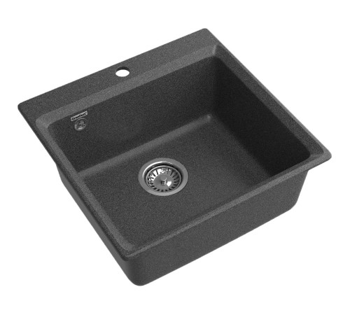 Кухонная мойка GRANFEST LV-510 graphite 1 чаша 450*385*200, монтаж: врезной, материал: мрамор, цвет графит