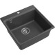 Кухонная мойка GRANFEST LV-510 graphite 1 чаша 450*385*200, монтаж: врезной, материал: мрамор, цвет графит