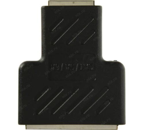 Разветвитель/ Разветвитель RJ-45 8P8C (F)<-->2 x 8P8C (F) ,FTP, ABS пластик, кат. 5eVCOM <CT252S>