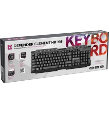 Беспроводная клавиатура Defender 45195 Element HB-195 RU,черный,мультимедиа
