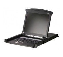 8-портовый KVM-переключатель с ЖК-дисплеем Slideaway/ SINGLE RAIL 8P PS/2-USB LCDKVMP 19INCH