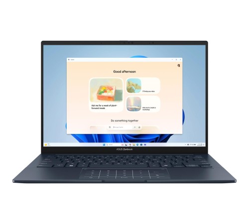 Ноутбук/ ASUS UX3405CA-PP188 14"(2880x1800 OLED 16:10)/Intel Core Ultra 9 285H(3.7Ghz)/16384Mb/1024SSDGb/noDVD/Int:Intel Arc graphics/Cam/BT/WiFi/75WHr/war 1y/1.2kg/Ponder Blue/DOS + алюм корп; +чехол; NumberPad Ноутбук/ ASUS UX3405CA-PP188 14"(2880x1800 OLED 16:10)/Intel Core Ultra 9 285H(3.7Ghz)/16384Mb/1024SSDGb/noDVD/Int:Intel Arc graphics/Cam/BT/WiFi/75WHr/war 1y/1.2kg/Ponder Blue/DOS + алюм корп; +чехол; NumberPad