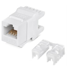 Вставка Keystone Jack RJ-45(8P8C), 180 градусов Cabeus KJ-RJ45-Cat.5e-180 Degree Вставка Keystone Jack RJ-45(8P8C), 180 градусов, категория 5e, Dual IDC (110&Krone type), белая