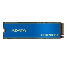 Твердотельный накопитель/ ADATA SSD LEGEND 710, 512GB, M.2(22x80mm), NVMe 1.4, PCIe 3.0 x4, 3D NAND, R/W 2400/1000MB/s, IOPs 90 000/150 000, TBW 130, DWPD 0.23, with Heat Sink (3 года)