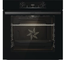 Встраиваемые электрические духовки GORENJE/ Духовой шкаф, Полезный объем: 77 л, Стандартный шарнир дверцы, Решетка, Съемные направляющие, Дверца CompactDoor: 2 стекла + 1 термослой, Габаритные размеры (вхшхг): 59,5 × 59,5 × 56,4 см, Вес (брутто/нетто): 31