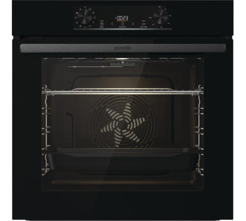 Встраиваемые электрические духовки GORENJE/ Духовой шкаф, Полезный объем: 77 л, Стандартный шарнир дверцы, Решетка, Съемные направляющие, Дверца CompactDoor: 2 стекла + 1 термослой, Габаритные размеры (вхшхг): 59,5 × 59,5 × 56,4 см, Вес (брутто/нетто): 31