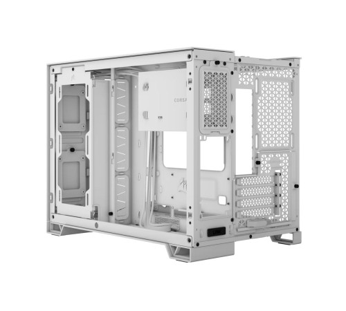 Корпус без блока питания/ Case Corsair 2500X Airflow, Midi-Tower, TG, no fan, 2xUSB-A 3.2, 1xUSB 3.2 Type-C, mATX, mITX White