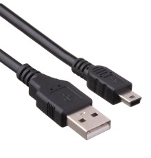 Кабель 2.5m USB AM/mini, черный, 4PH-R90119
