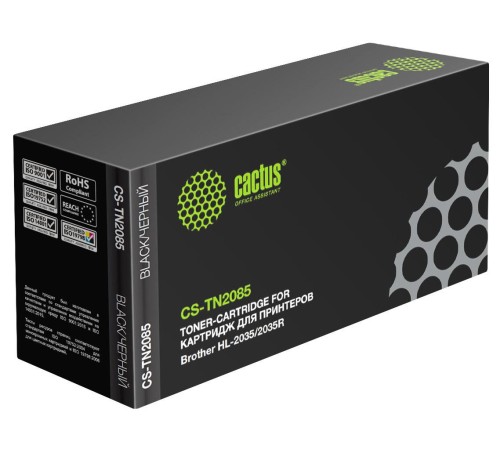 -/ Картридж лазерный Cactus CS-TN2085 TN-2085 черный (1500стр.) для Brother HL-2035/2035R