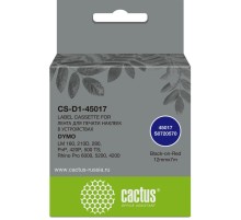 -/ Картридж ленточный Cactus CS-D1-45017 45017 черный/красный для Dymo LM 160, 210D, 280, PnP, 420P, 500 TS; Rhino Pro 6000, 5200, 4200