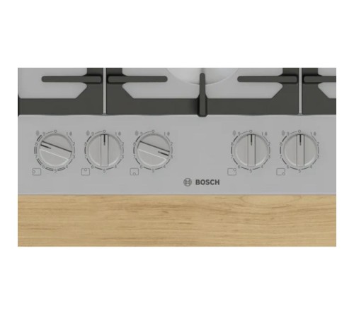 Встраиваемая варочная панель BOSCH Газ,  75 см, нерж.сталь, независимая, нержавеющая сталь,чугунные решетки