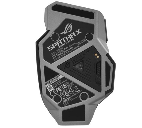 Мышь ASUS ROG SPATHA X, 168g, Wired (Type-C)+2.4GHz RF, 19K DPI Sensor, 12 Programable buttons, Black