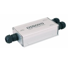 Удлинитель Ethernet+PoE / коммутатор OSNOVO SW-8030/WD Уличный PoE удлинитель/ коммутатор Gigabit Ethernet на 3 порта. Порты: 2 х GE (10/100/1000 Base-T) с PoE (до 25W) + 1 x GE (10/100/1000 Base-T) Uplink с поддержкой питания по PoE (Вх