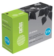 -/ Картридж лазерный Cactus CS-Q7551XS Q7551X черный (13000стр.) для HP LJ P3005/M3027/M3035