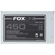 Блок питания 450Вт/ Power Supply Foxline, 450W, ATX, NOPFC, 120FAN, 2xSATA, 2xPATA, 1xFDD, 24+4