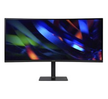 Монитор/ ACER CZ342CURVbmiphuzx 34'', ZeroFrame, Curved 1000R Black, 21:9, VA, 3440x1440, 1 / 0,5ms, 300cd, 180Hz, 1xHDMI(2.0) + 1xDP(1.4) + 1xType-C(65W) + Audio out + USB2.0+USB-B (2up 2down), Speakers 3Wx2, FreeSync Premium, HDR 10, H.Adj. 110, Delta E