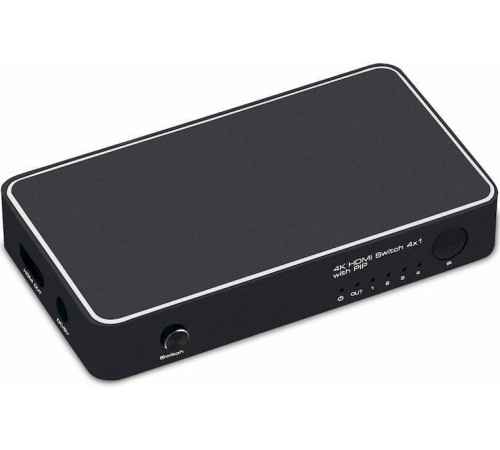 Переключатель HDMI 4 x 1 Greenline, 4Kx2K 30Hz, Пульт ДУ, PiP, GL-v401A Переключатель HDMI 4 x 1 Greenline, 4Kx2K 30Hz, Пульт ДУ, PiP, GL-v401A