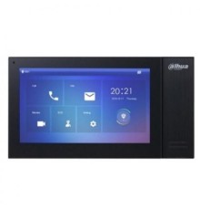 Домофония DAHUA Монитор видеодомофона IP 7 дюймовый,  черный1024x600 разрешение, ёмкостной сенсорный экран; тревожные входы / выходы 6/1; LAN; встроенная карта памяти до 8Гб; Возможность просмотра IP видеокаме