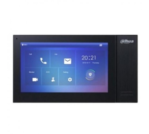 Домофония DAHUA Монитор видеодомофона IP 7 дюймовый, черный1024x600 разрешение, ёмкостной сенсорный экран; тревожные входы / выходы 6/1; LAN; встроенная карта памяти до 8Гб; Возможность просмотра IP видеокаме Домофония DAHUA Монитор видеодомофона IP 7 дюймовый, черный1024x600 разрешение, ёмкостной сенсорный экран; тревожные входы / выходы 6/1; LAN; встроенная карта памяти до 8Гб; Возможность просмотра IP видеокаме