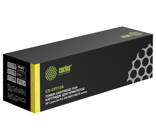 -/ Картридж лазерный Cactus CS-CF212A CF212A желтый (1800стр.) для HP LJ Pro 200 M251/M276
