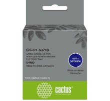 -/ Картридж ленточный Cactus CS-D1-53713 53713 черный/белый для Dymo Rhino Pro 6000, LM 500TS