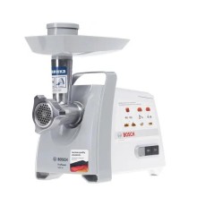 Мясорубка Bosch/ 500/1600Вт, комплект: 2 диска, кебаб, колбаски, цвет: белый/серый фронт