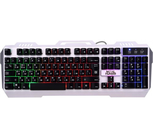 Defender Проводная игровая клавиатура Metal Hunter GK-140L RU,RGB подсветка,19 Anti-Ghost