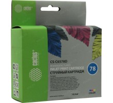 -/ Картридж струйный Cactus CS-C6578D №78 голубой/пурпурный/желтый (19мл) для HP DJ 900/1220C/PS P000/P