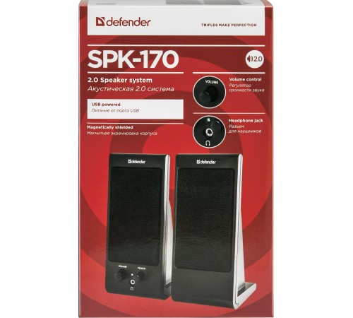 Defender Акустическая 2.0 система SPK-170 черный, 4 Вт, питание от USB