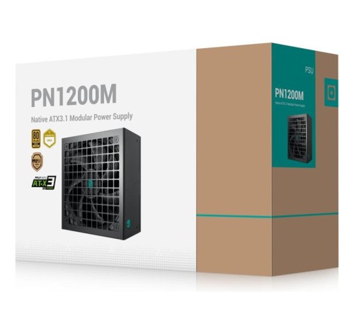 Блок питания Deepcool GAMERSTORM PN1200M (ATX 3.1, 1200W, Full Cable Management, PWM 135mm fan, Active PFC, 80+ GOLD, Active PFC + Full Bridge SRC LLC + DC/DC, Gen5 PCIe) RET Блок питания Deepcool GAMERSTORM PN1200M (ATX 3.1, 1200W, Full Cable Management, PWM 135mm fan, Active PFC, 80+ GOLD, Active PFC + Full Bridge SRC LLC + DC/DC, Gen5 PCIe) RET