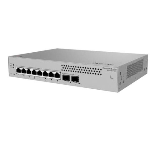 Коммутатор HUAWEI eKit S310S-8T2X (L2+, 8*10/100/1000BASE-T ports, 2*10GE SFP+ ports, built-in AC power, Fanless) (незначительное повреждение коробки)