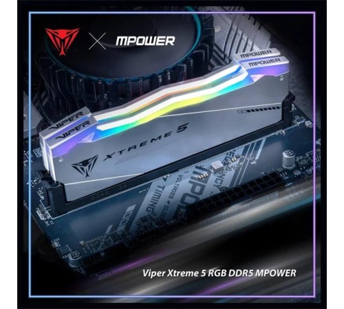 Оперативная память Patriot Viper XTREME DDR5 DIMM MPOWER 32GB 6000MHz KIT 2*16GB CL30 30-40-40-76 1.1V RGB Оперативная память Patriot Viper XTREME DDR5 DIMM MPOWER 32GB 6000MHz KIT 2*16GB CL30 30-40-40-76 1.1V RGB