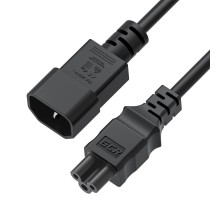 GCR Кабель питания 3.0m, С14 - С5, черный, 3*0,75mm, GCR-55923