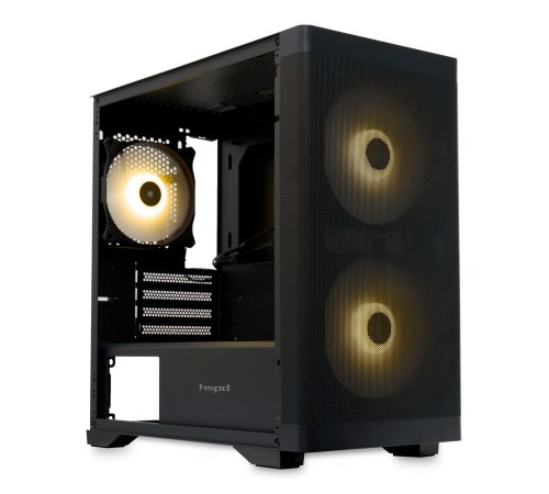 Корпус без блока питания/ Case HSPD M320, Mesh Mini-tower, Black, slide TG, 0.45 SPCC, 2x140mm ARGB (M11-140)+1x120mm ARGB (M11-120) mATX, mITX 160/340/184mm 2x2.5", 2x3.5", 4xPCI 2xUSB-A 3.0, 1xUSB-A 1.0 390x200x385mm Корпус без блока питания/ Case HSPD M320, Mesh Mini-tower, Black, slide TG, 0.45 SPCC, 2x140mm ARGB (M11-140)+1x120mm ARGB (M11-120) mATX, mITX 160/340/184mm 2x2.5", 2x3.5", 4xPCI 2xUSB-A 3.0, 1xUSB-A 1.0 390x200x385mm