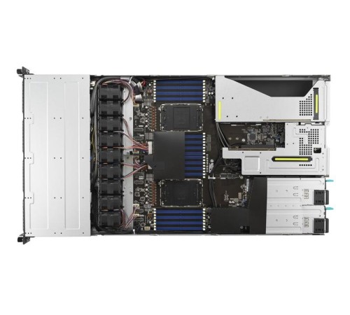 Сервер ASUS RS700-E11-RS4U, 1U, 2x LGA4677, 32xDIMM DDR5, 4x 3.5/2.5" hs SATA/SAS*/NVME, 2x M.2, Up to 3+1 PCIe slot (+-1 x OCP 3.0 ), 2x 10Gbe (X710) RJ45 port, 2x1200W, ASMB11-iKVM