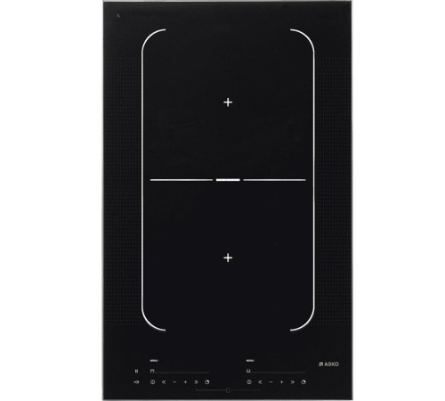 Индукционная домино ASKO/ Арт. 735402 ; индукционная, домино, встраиваемая, 5 х 33 х 52.2, 2 конфорки, электронное управление, сенсорные переключатели, черный цвет