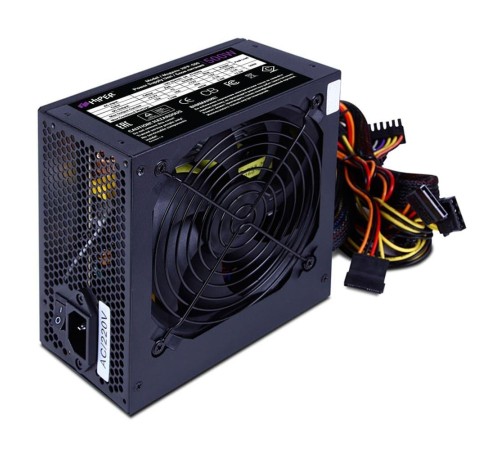 блок питания для ПК 500 Ватт/ Power Supply HIPER HPP-500 (ATX 2.31, 500W, Active PFC,120mm fan, Black) BOX
