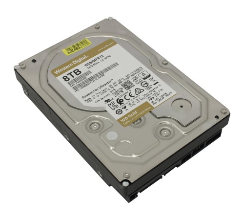 Жесткий диск/ HDD WD SATA3 8Tb Gold 7200 256mb  1 year warranty