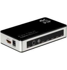 Greenconnect Переключатель 4->1 HDMI 4K/30HZ, PIP(картинка в картинке) , пульт ДУ, БП серия Greenline GL-v401P